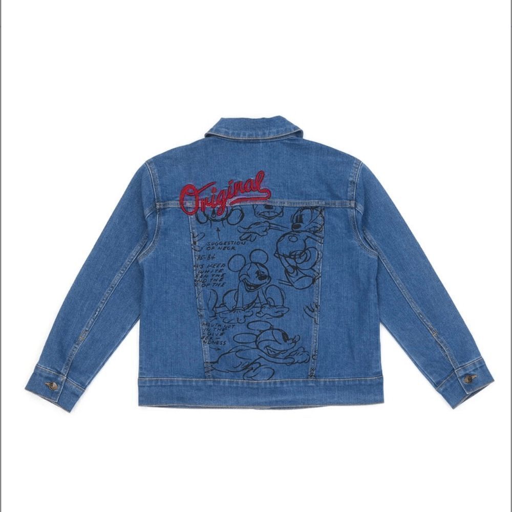 Mickey Mouse Denim Jean Jacket Embroidered Boys Girls Size 3